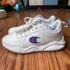 Champion Women's White and Blue Sneakers